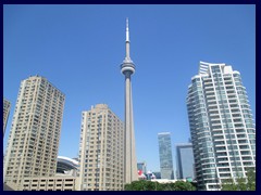 View of the Harbourfront the tour boat 001 - CN Tower and residential buildings